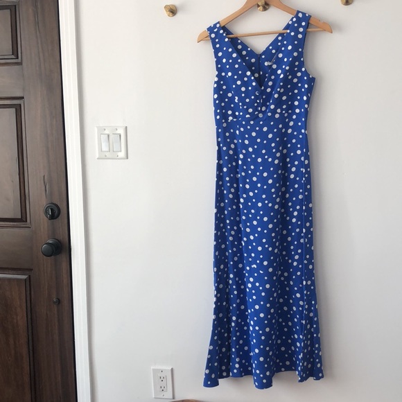 NWT Gorgeous Exquise blue polka dot dress!! - Picture 5 of 12